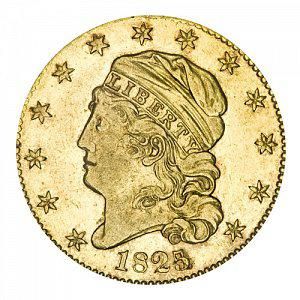 1825 Capped Bust Gold Half Eagle Collectible Coin