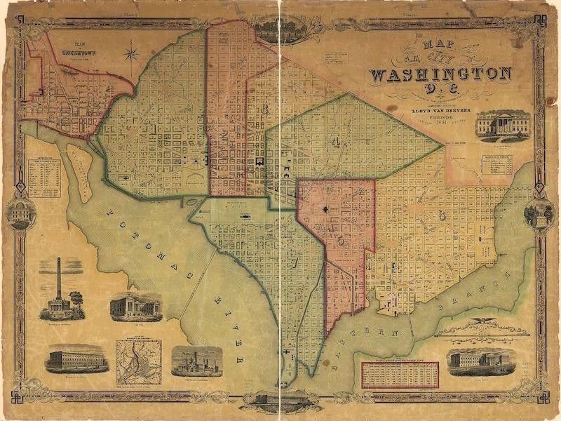 1851 Map of District of Columbia