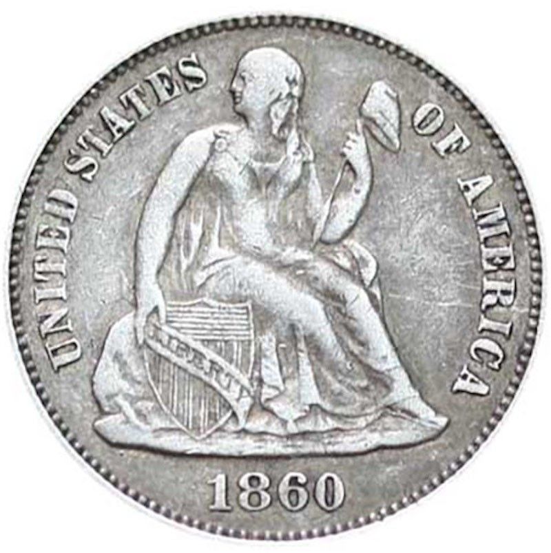 1860 Liberty Seated Dime