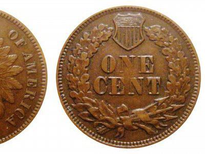 1868 Indian Cent back