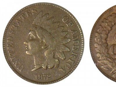 1872 Indian Head Cent (Shallow N)