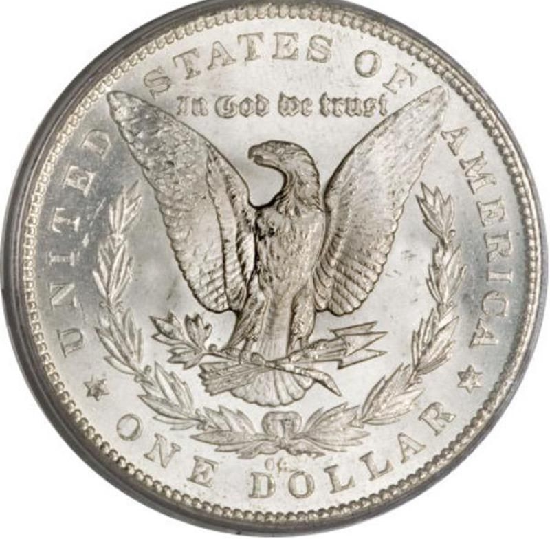 1879-CC Clear CC Morgan Silver Dollar back