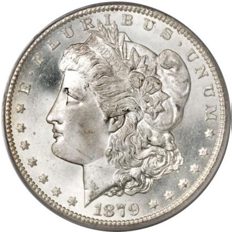 1879-CC Clear CC Morgan Silver Dollar front