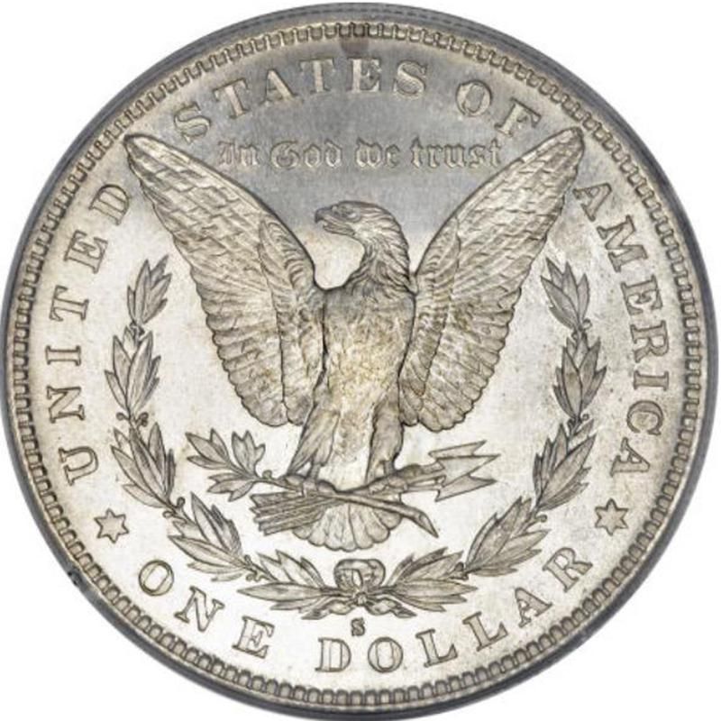 1883-S Morgan Silver Dollar back