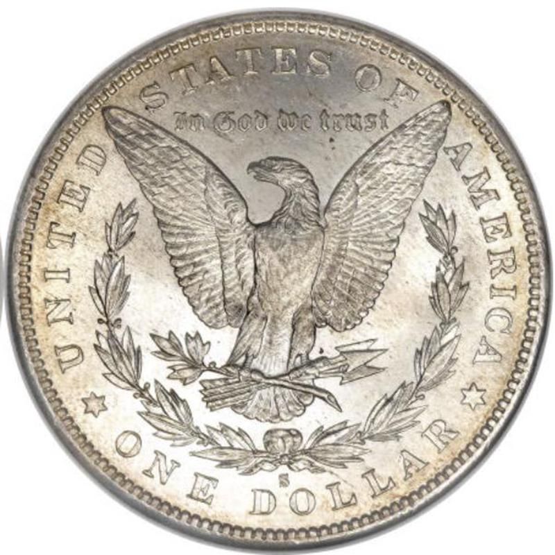 1884-S Morgan Silver Dollar back