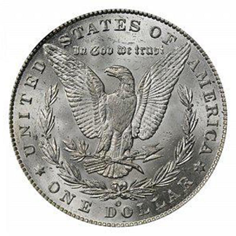 1887-O “7 over 6” Morgan Silver Dollar back