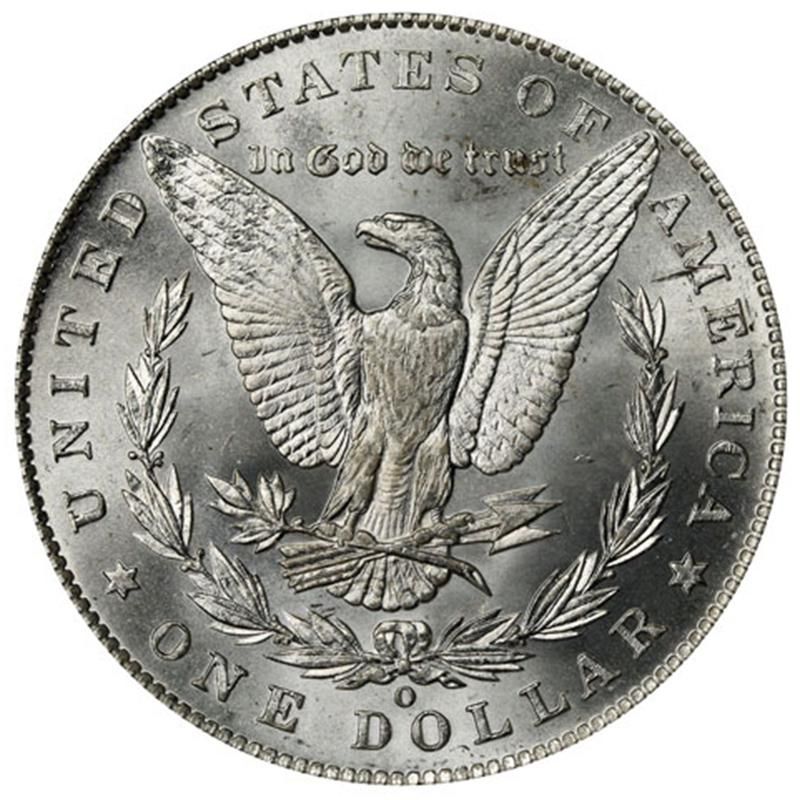 1888-O Double-Die Obverse “Hot Lips” Morgan Silver Dollar back