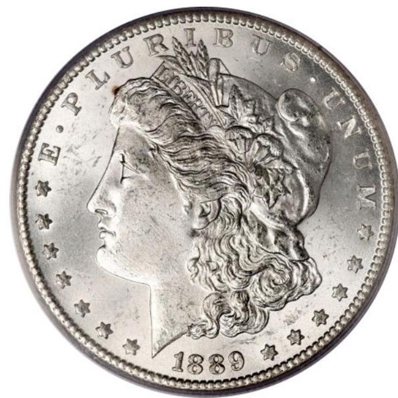 1889-CC Morgan Silver Dollar front