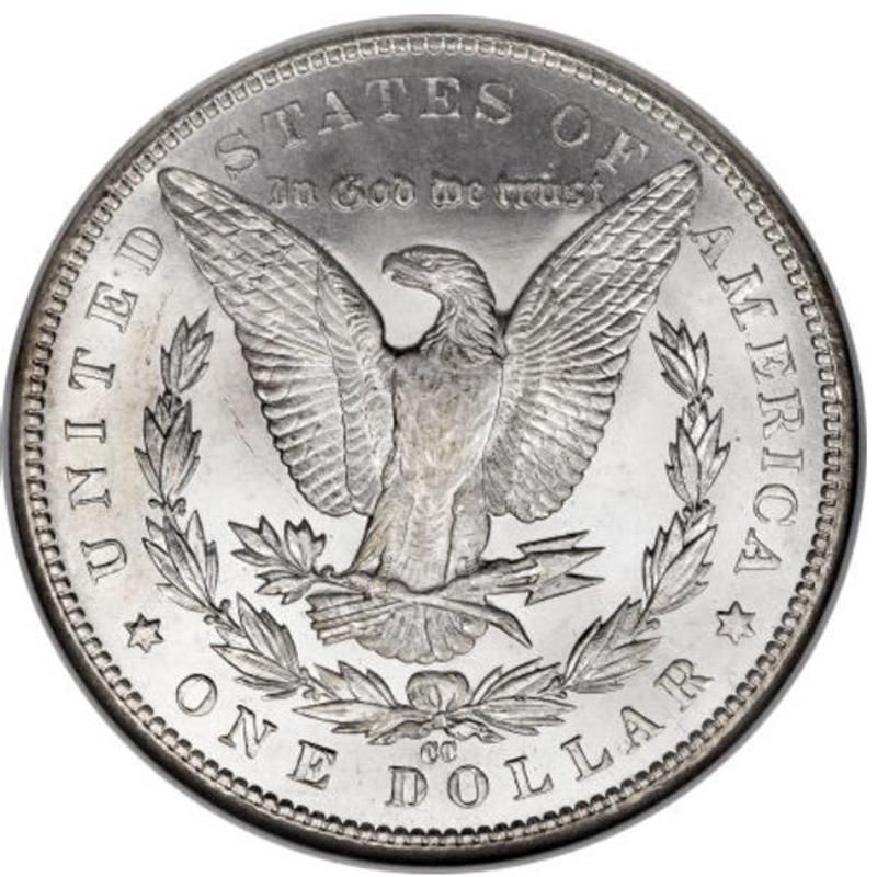 1891-O Morgan Silver Dollar back