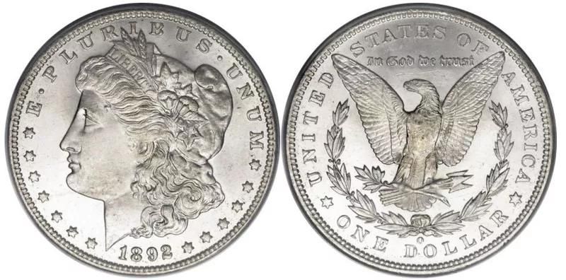 1892-O Morgan Silver Dollar, Mint and Uncirculated