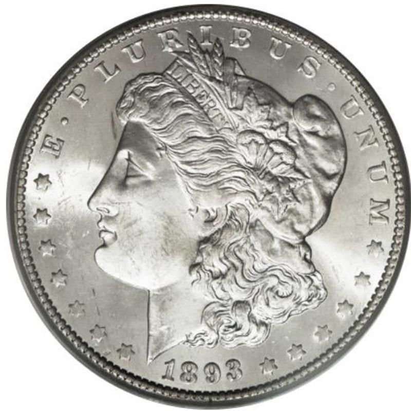 1893-O Morgan Silver Dollar front
