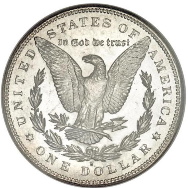 1894-S Morgan Silver Dollar back