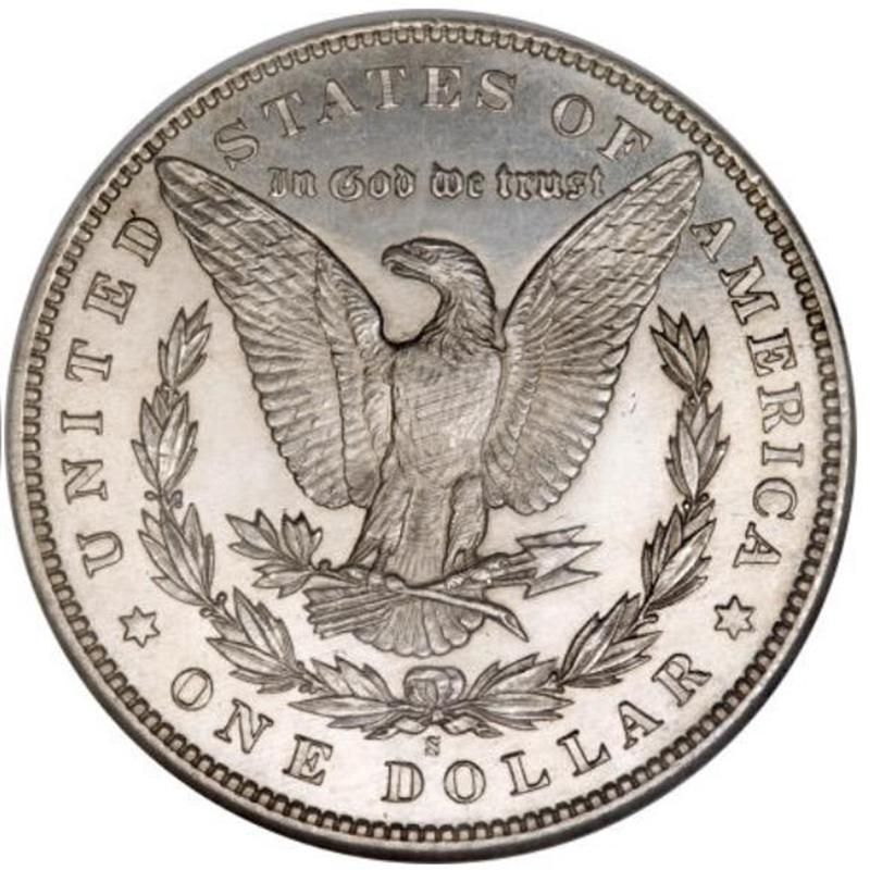 1895-S Morgan Silver Dollar back