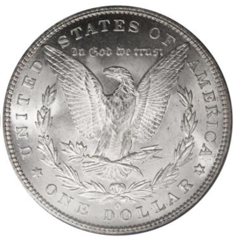 1896-O Morgan Silver Dollar back