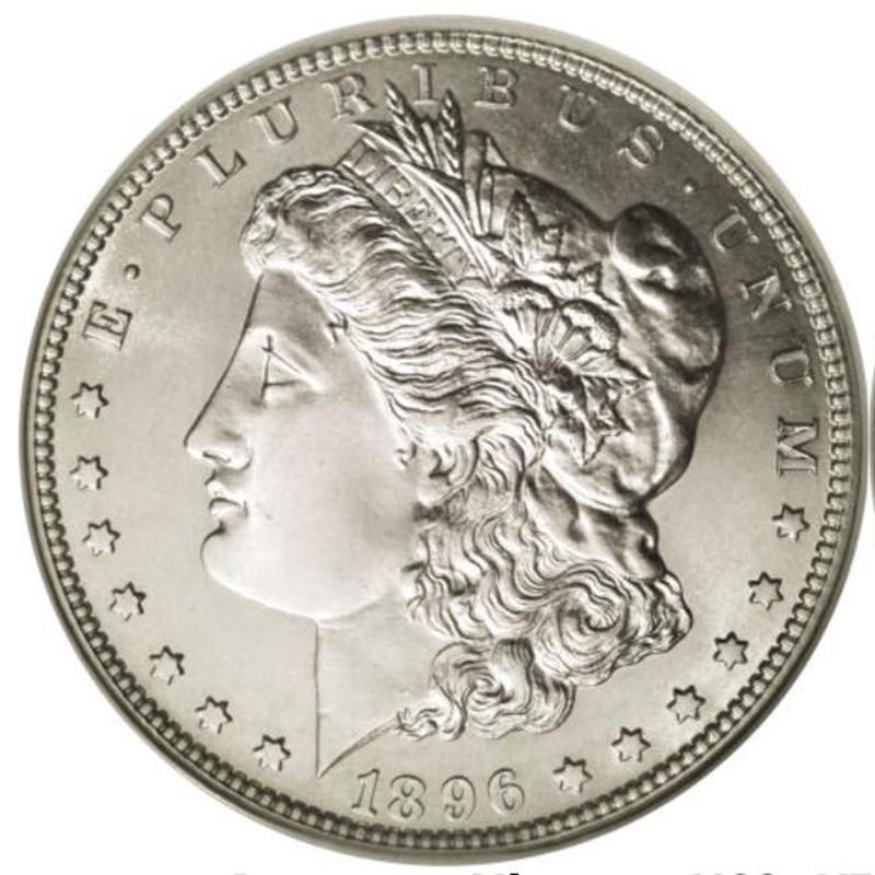 1896-S Morgan Silver Dollar front