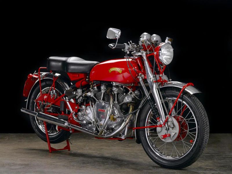 19. 1951 Vincent Series C “Red” White Shadow