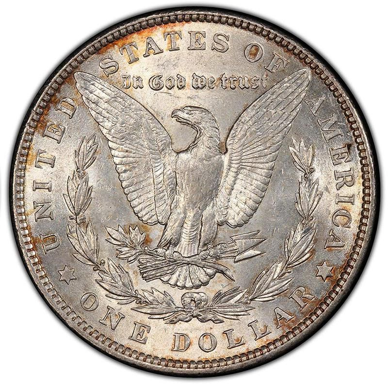 1901 Double Die Reverse “Shifted Eagle” Morgan Silver Dollar back