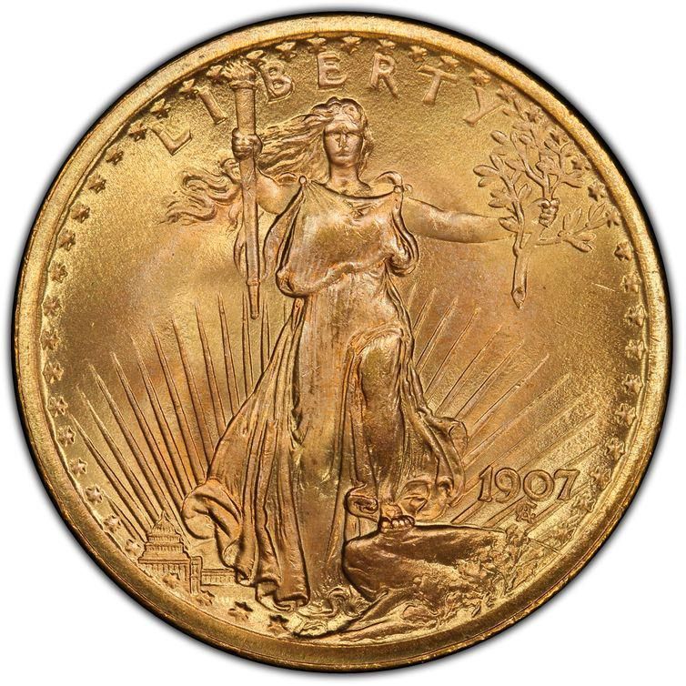 1907 Saint-Gaudens Gold Double Eagle Coin