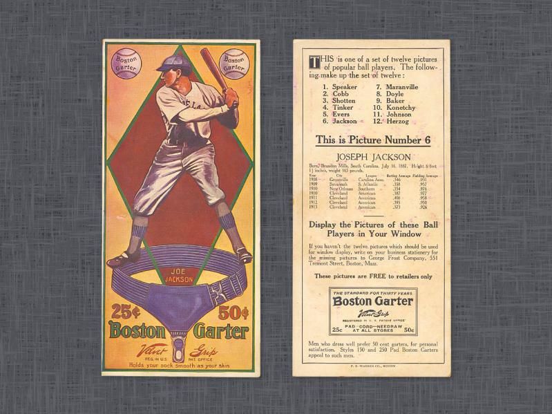 1914 Boston Garter Joe Jackson card