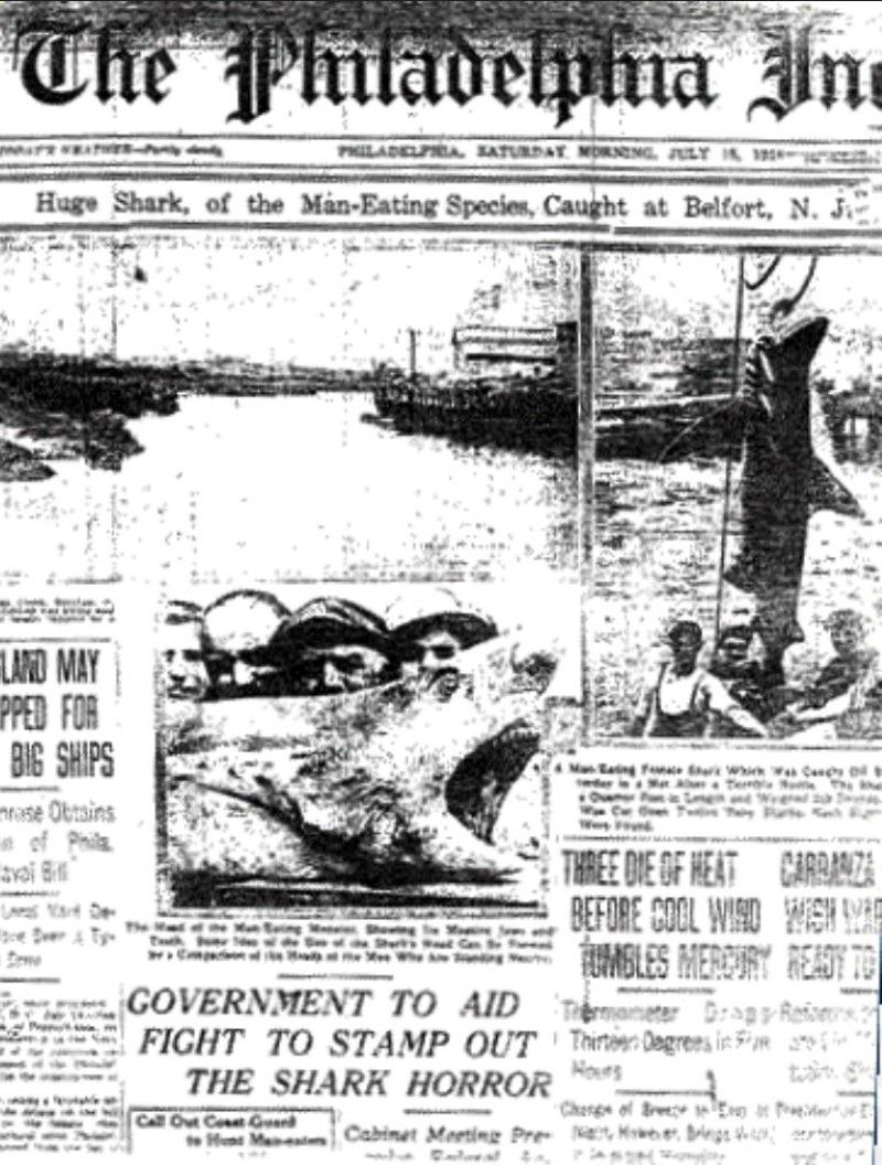 1916 New Jersey shark attacks