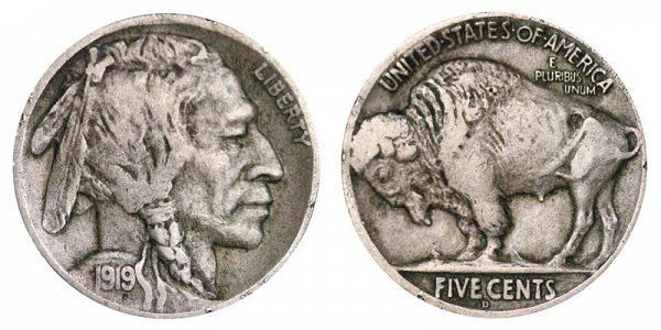 1919 D Buffalo Nickel