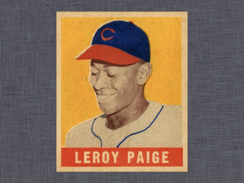 1948 Leaf Satchel Paige card