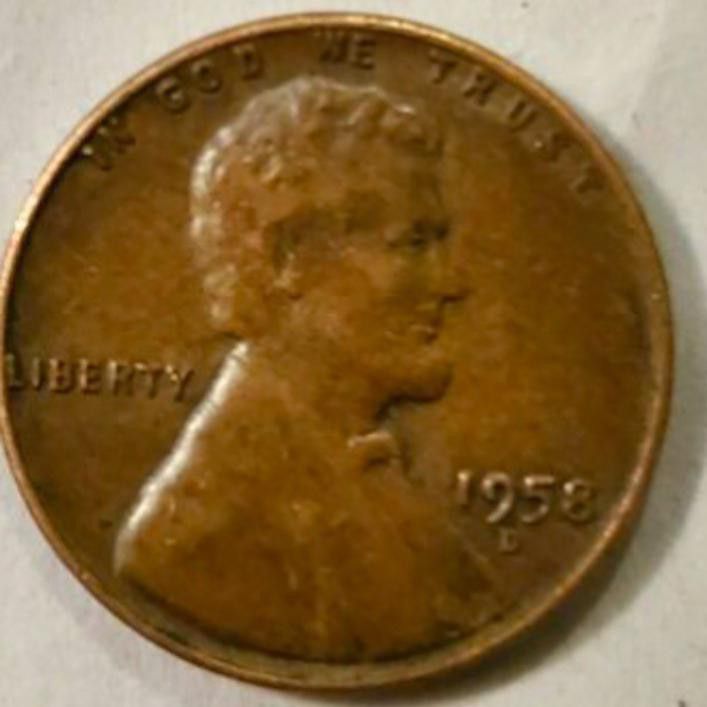 1958 Lincoln Wheat Cent Penny (Doubled-Die Obverse)