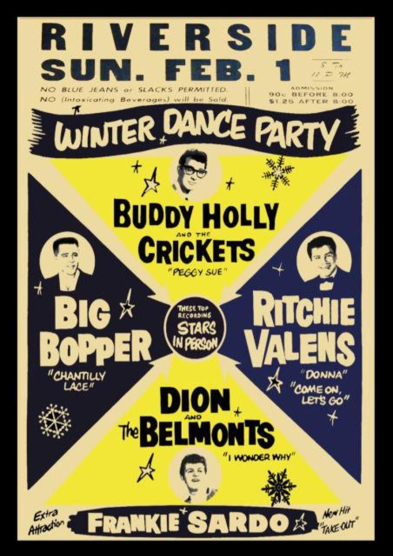 '1959 Winter Dance Party' Concert Tour Poster