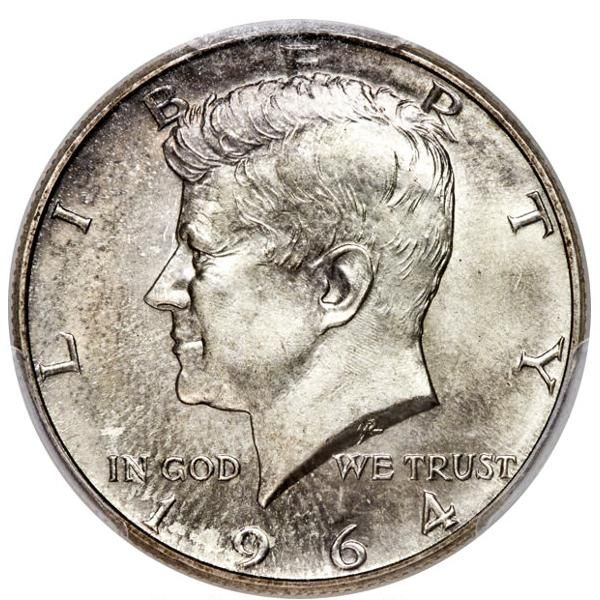 1964 Kennedy half-dollar coin