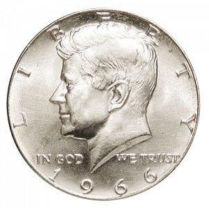 1966 Kennedy half-dollar