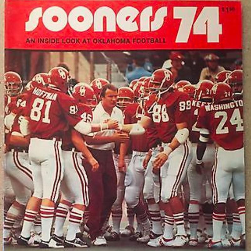 1974 Oklahoma Sooners with their coach