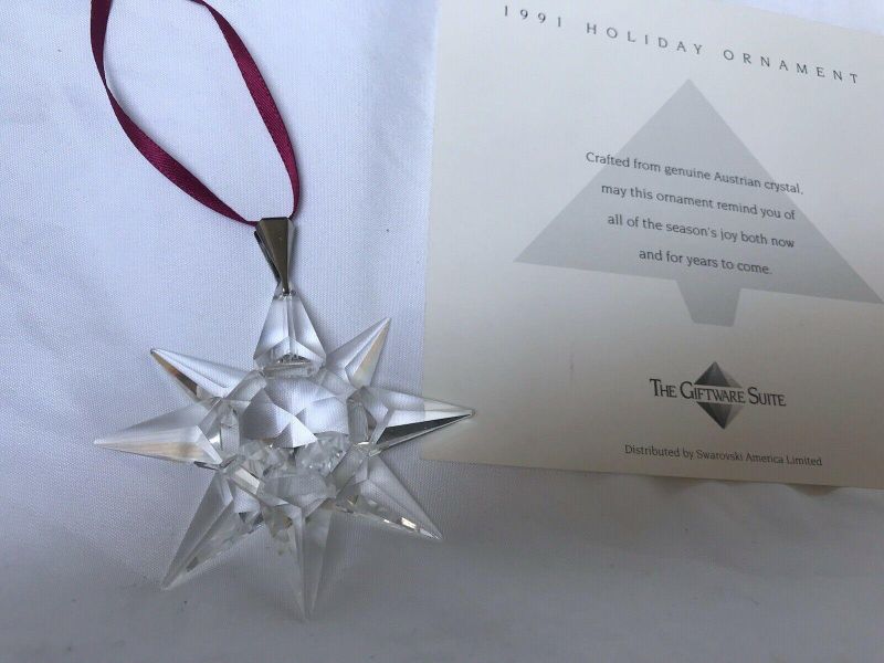 1991 Swarovski Holiday Crystal Ornament