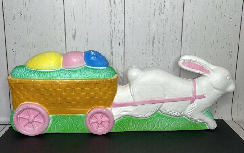 1994 Lighted Union Easter Bunny Blow Mold Decoration