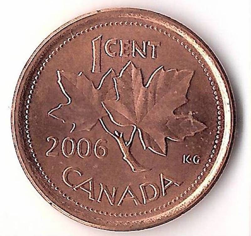 2006 Canadian Magnetic No Logo/No P Penny