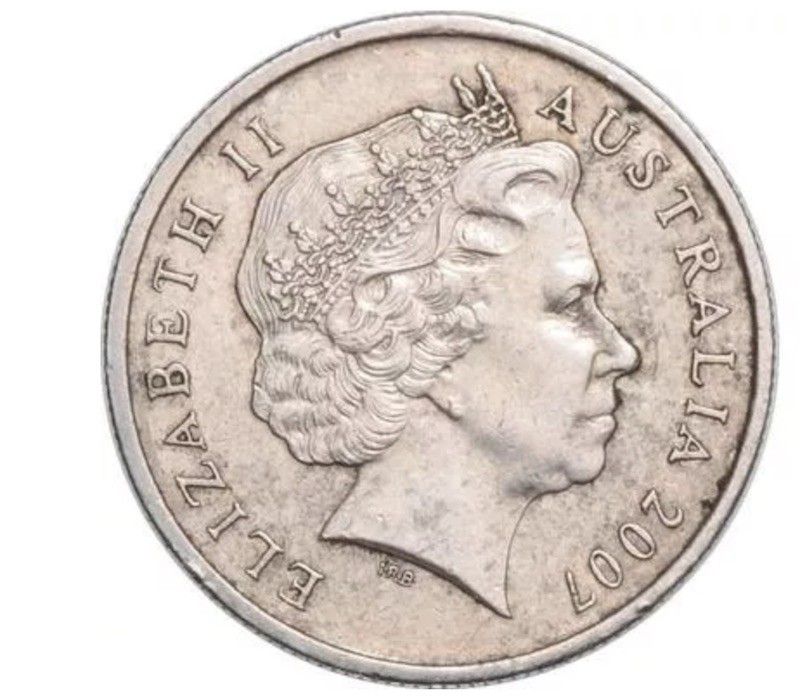 2007 Australian Double Obverse 5 Cent