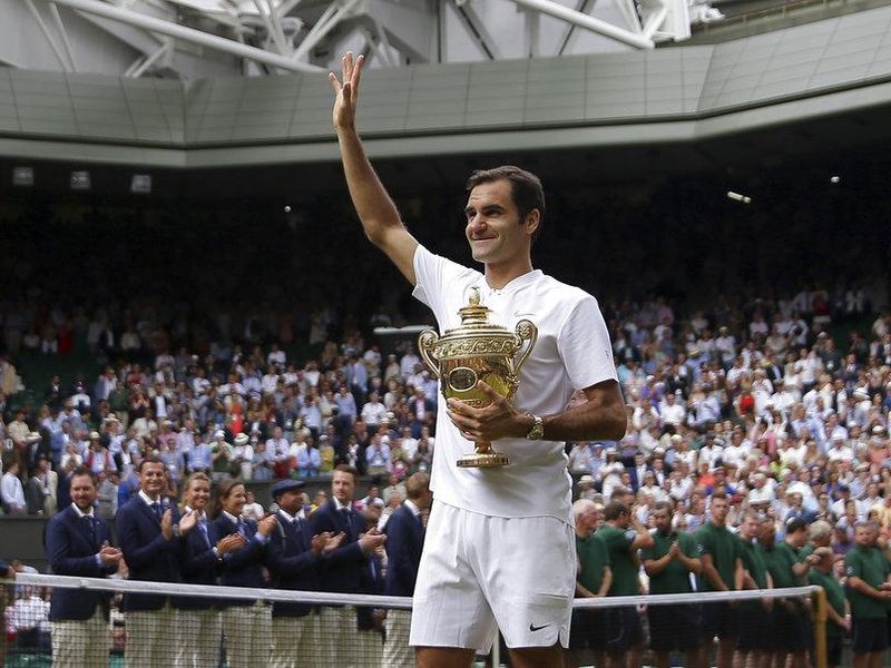2017 Wimbledon champion Roger Federer