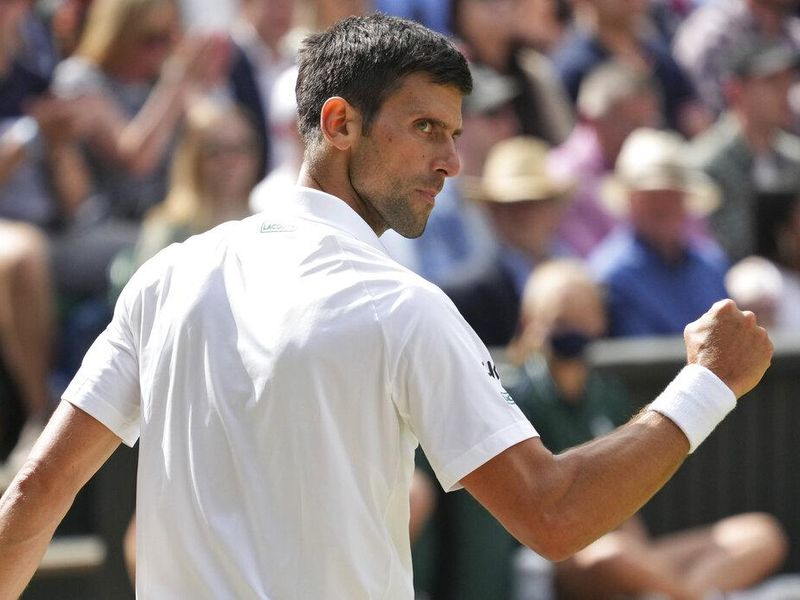 2021 Wimbledon champion Novak Djokovic