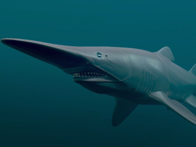 3-D rendering of a goblin shark