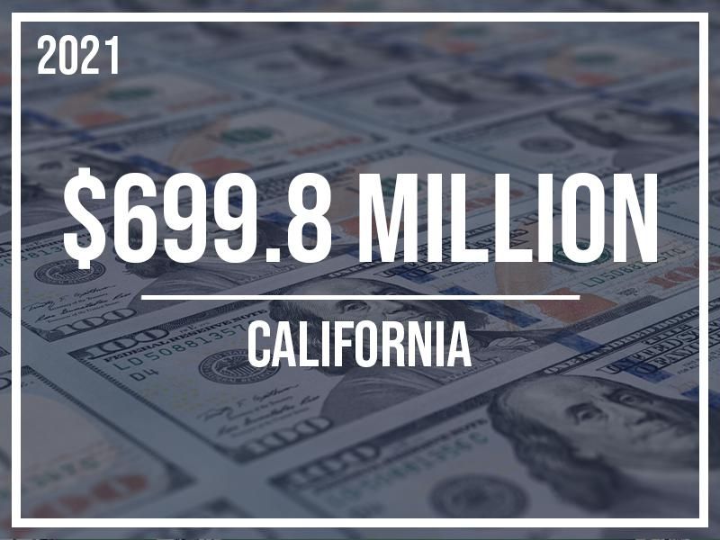 7. Jackpot: $699.8 Million