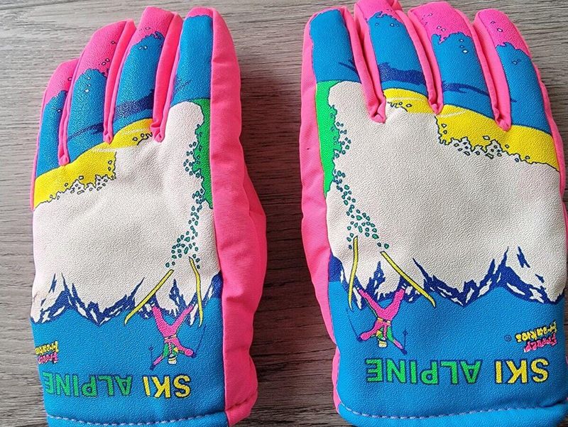 80s ski gloves