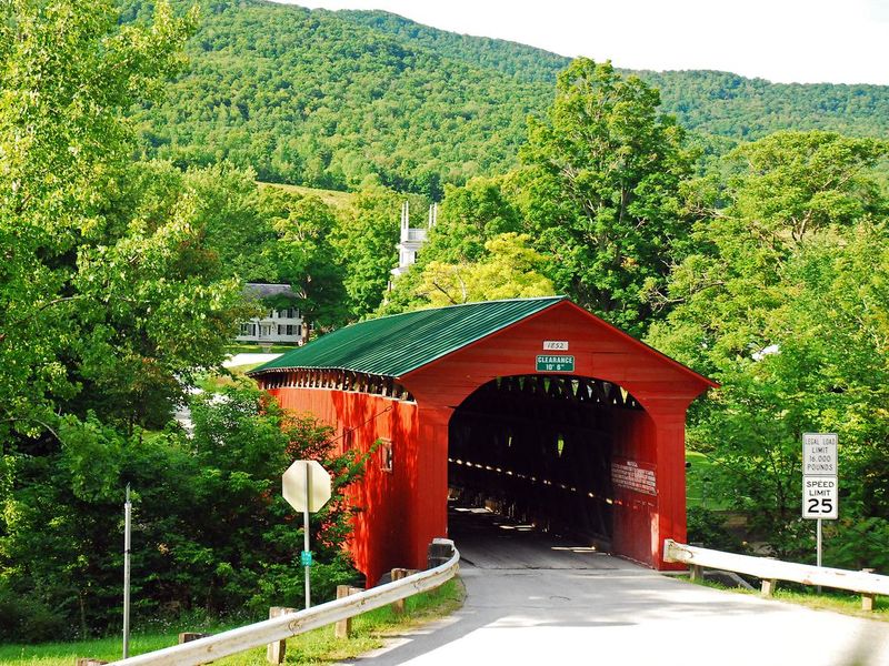 A covered bridge in Arlington, Vermont