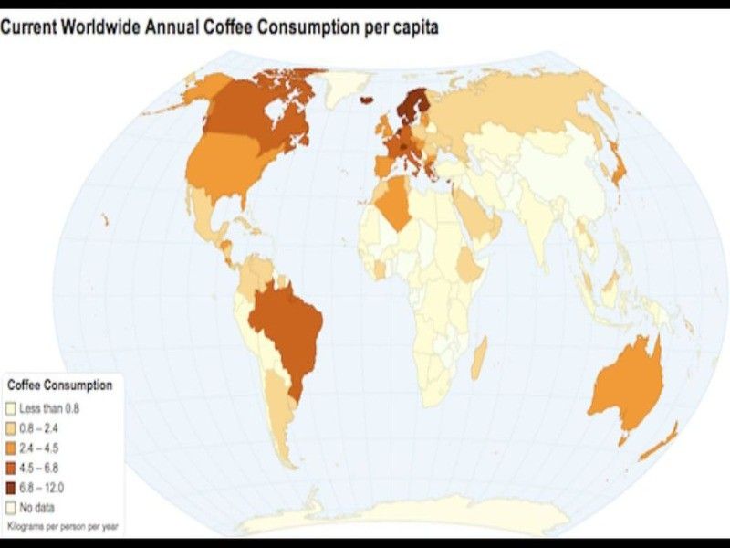 A map of global coffee consumption