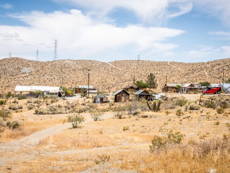 A rural cityscape of the California ghost town of Randsburg