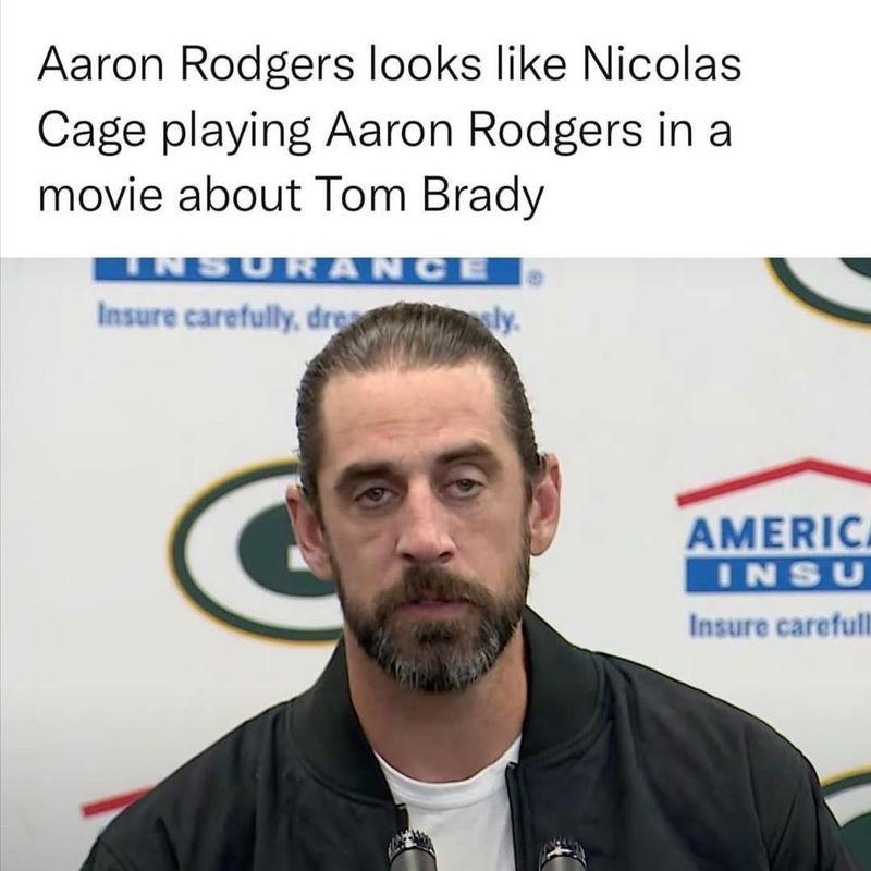 Aaron Rodgers comparison to Nicolas Cage