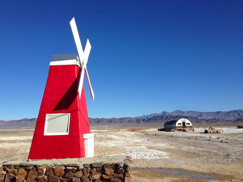 Abandoned windmill in Tecopa, California