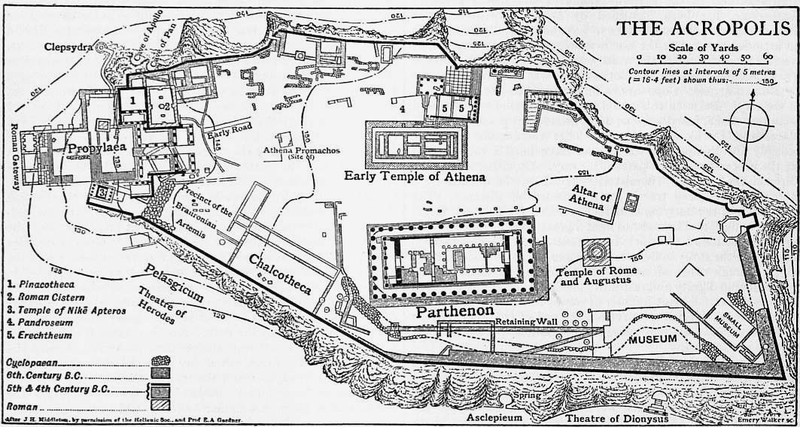 Acropolis of Athens map
