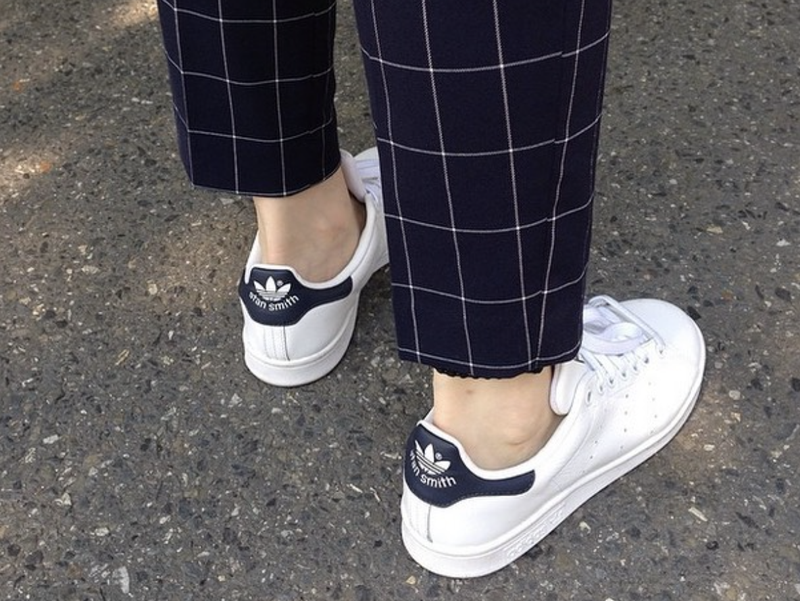Adidas Stan Smith in blue and white