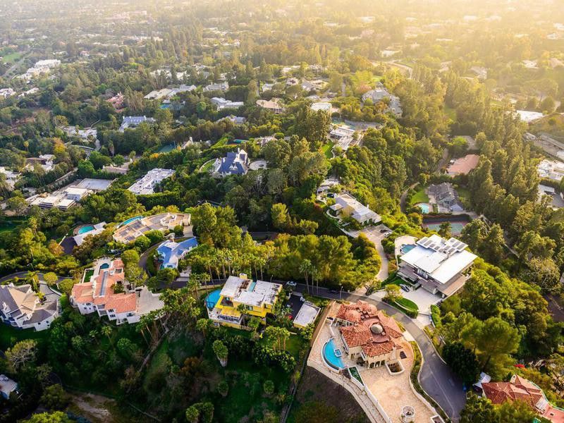 Aerial view of Beverly Hills