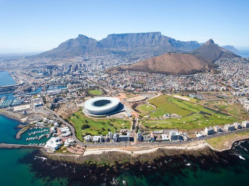 Aerial view of Cape Town