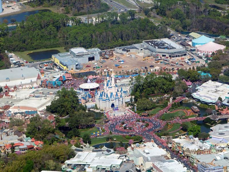 Aerial view of Disneyland